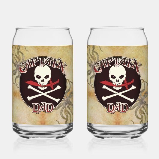 Kapitein Pap - Embraad door de Deep Blikvorm Glas (Voorkant)