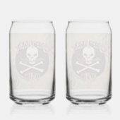 Kapitein Pap - Embraad door de Deep Blikvorm Glas (Achterkant)