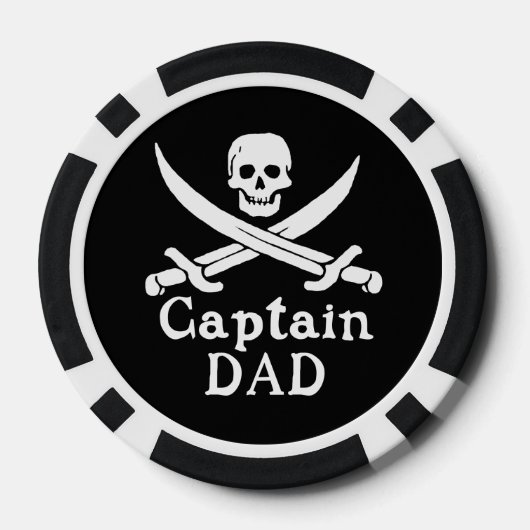 Kapitein Pap - Klassiek Poker Chips (Achterkant)