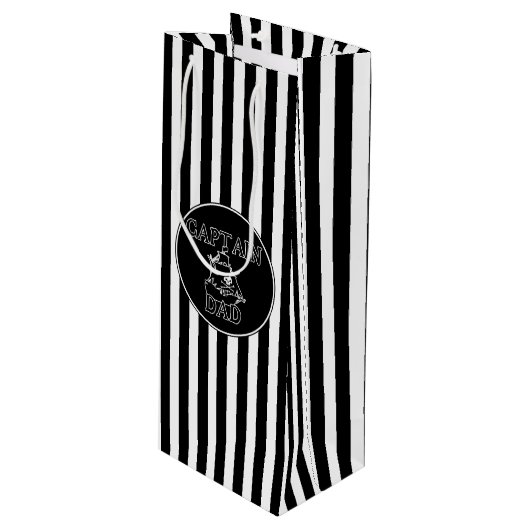 Kapitein Pap Wine Bag Wijn Cadeautas (Voorkant Gekanteld)