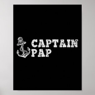 Kapitein Pap Zeilboot  Bootanker Fu Poster