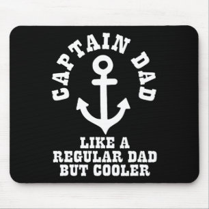 Kapitein Papa Als Een Gewone Papa Maar Koeler Boot Muismat