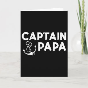 Kapitein Papa Boot Eigenaar Familie Vaderdag Papa Kaart