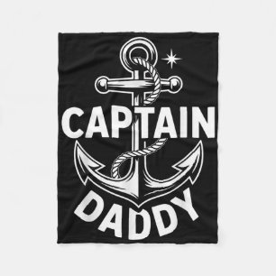 Kapitein Papa Grappig Scheepvaart Vader Cadeau Fleece Deken