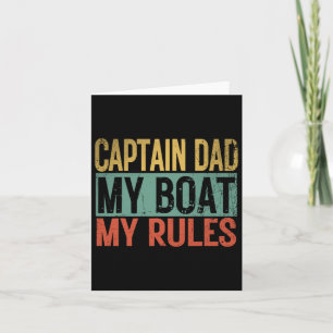 Kapitein Papa Mijn Boot Mijn Regels Funny Retro Ja Kaart