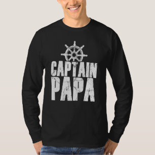 Kapitein Papa motorboot zweefboot zweefvliegtuig T-shirt