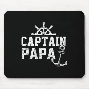 Kapitein Papa Pontonboot Vissen Meer Zeilen Muismat