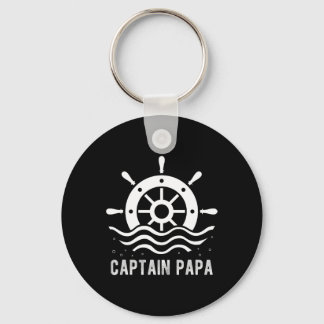 Kapitein Papa Vaar Vaderdag Ponton Kapitein  Sleutelhanger
