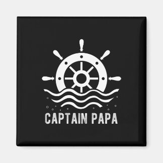 Kapitein Papa Vaart Vaderdag Ponton Kapitein  Magneet