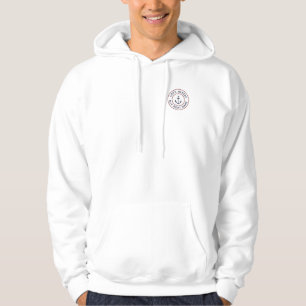 Kapitein Personal Blue White Anchor Logo Hoodie