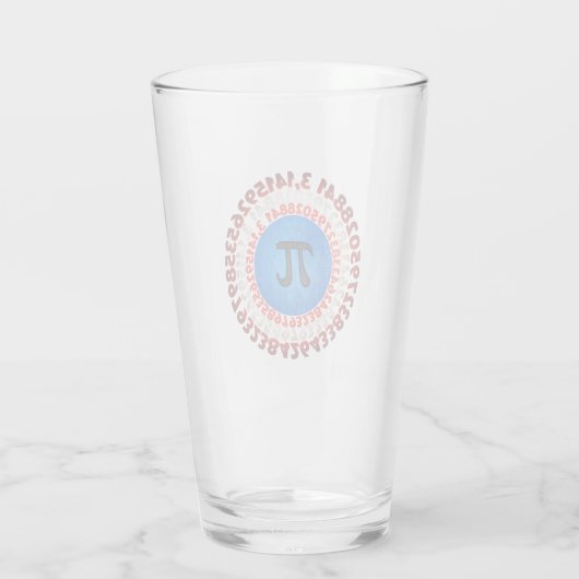 Kapitein Pi Superheld Shield Nerdy Wiskunde Pi Dag Glas (Achterkant)