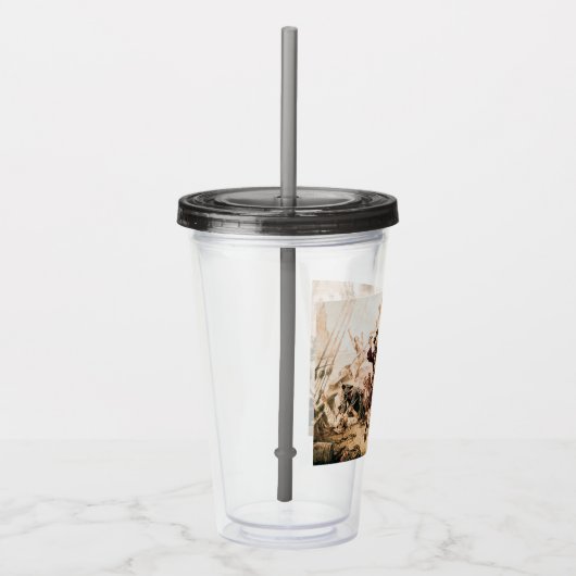 Kapitein, Pirate Blackbeard, Queen Anne's Revenge Acryl Drinkbeker (Rechts)