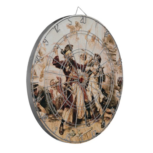Kapitein, Pirate Blackbeard, Queen Anne's Revenge Dartbord (Voorkant Links)