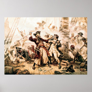 Kapitein, Pirate Blackbeard, Queen Anne's Revenge Poster