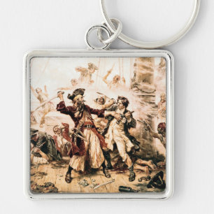 Kapitein, Pirate Blackbeard, Queen Anne's Revenge Sleutelhanger