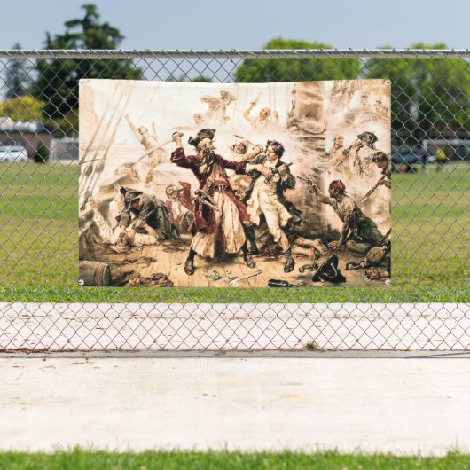 Kapitein, Pirate Blackbeard, Queen Anne's Revenge Spandoek (Insitu)