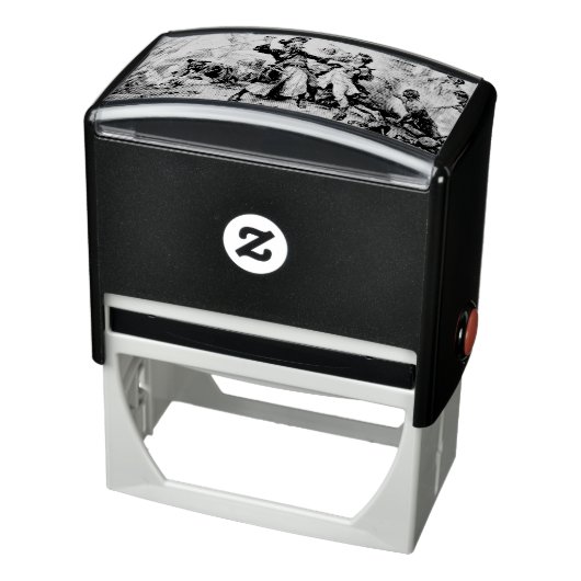 Kapitein, Pirate Blackbeard, Queen Anne's Revenge Zelfinktende Stempel (Product)