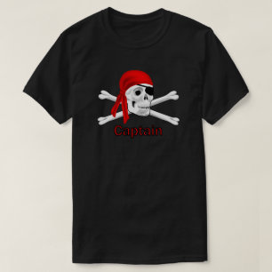 Kapitein Pirate Skull & Crossbones Mannen T-shirt