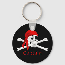 Kapitein Pirate Skull & Crossbones Sleutelhanger 2