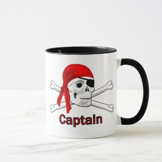 Kapitein Pirate Skull en Crossbones Mokken (Rechts)