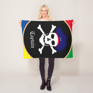 Kapitein & Piratenvlag - Schaaleiland/kinder Fleece Deken