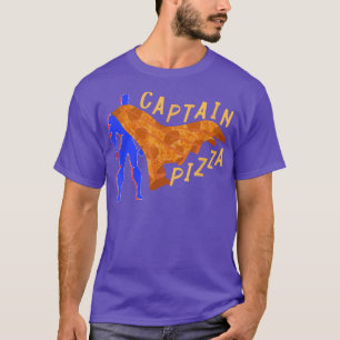 Kapitein Pizza voor kinderen Funny Pepperoni Pizza T-shirt