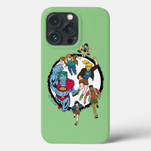 Kapitein Planet en Planeteers Circle Graphic Case-Mate iPhone Case (Achterkant)