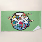 Kapitein Planet en Planeteers Circle Graphic Strandlaken (Voorkant)