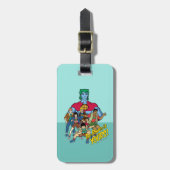 Kapitein Planet Group Graphic - de kracht is van j Bagagelabel (Voorkant verticaal)