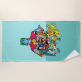 Kapitein Planet Group Graphic - de kracht is van j Strandlaken (Voorkant)