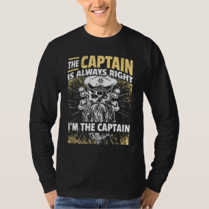 Kapitein Pontonboot I Schipper Pontonvaren T-shirt