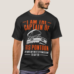Kapitein Pontoon, kapitein Boat Boating T-shirt