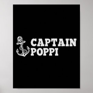 Kapitein Poppi Zeilen Varend Vintage Boot Anker  Poster