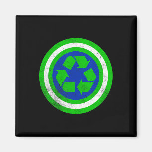 Kapitein Recyclen Earth Day Magneet