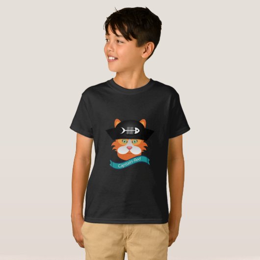Kapitein Red - Kinderen Basic T-Shirt (Voorkant volledig)