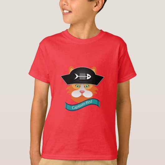 Kapitein Red - Kinderen Basic T-Shirt (Voorkant)
