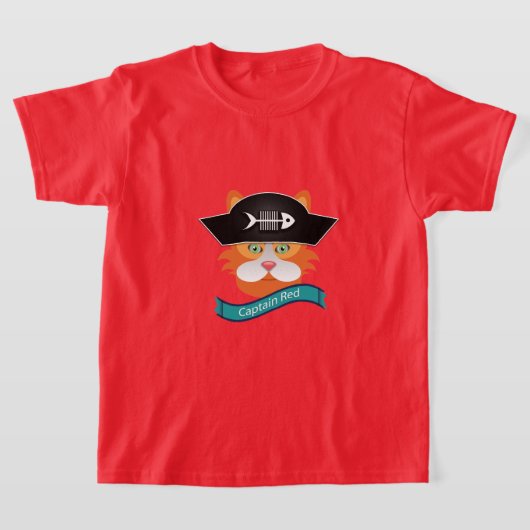 Kapitein Red - Kinderen Basic T-Shirt (Laagn)