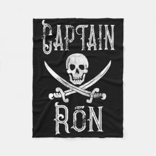 Kapitein Ron Vintage Gepersonaliseerde Piraat Vaar Fleece Deken