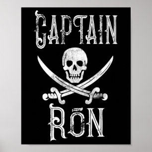 Kapitein Ron Vintage Gepersonaliseerde Piraat Vaar Poster
