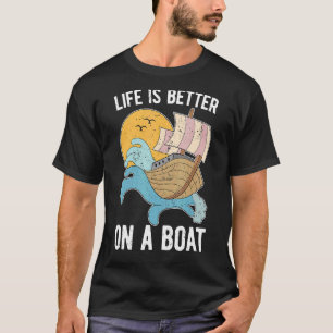 Kapitein Sail Boat Nautical Sailor Skipper Sailing T-shirt