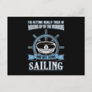 Kapitein Sail Boat Sailing Zee Sailor Gift Idea Briefkaart