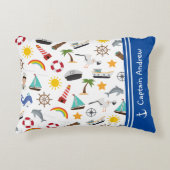 Kapitein Sailor Nautical van Young Boy Accent Kussen (Voorkant)