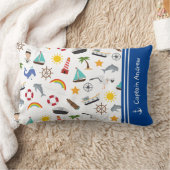 Kapitein Sailor Nautical van Young Boy Kussen (Deken)