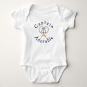 Kapitein Schattig Schattigee Nautische Baby Romper (Voorkant)