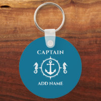 Kapitein Seahorse Boat Anchor Naam Foto terug Aqua
