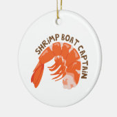 Kapitein Shrimp Boat Keramisch Ornament (Links)