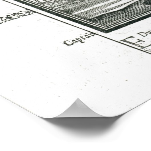 Kapitein Teach, Alias Black Beard Poster (Hoek)