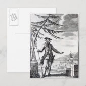 Kapitein Teach, gewoonlijk Blackbeard genoemd Briefkaart (Voorkant / Achterkant)