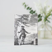Kapitein Teach, gewoonlijk Blackbeard genoemd Briefkaart (Staand voorkant)
