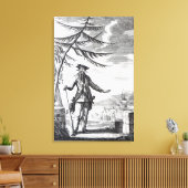 Kapitein Teach, gewoonlijk Blackbeard genoemd Canvas Afdruk (Insitu (Woonkamer))